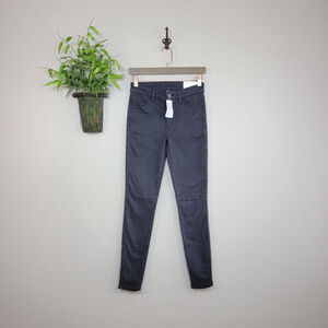 NEW American Eagle Skinny Hi Rise Jeggings Jeans Knit Stretch Faded Black AE 0